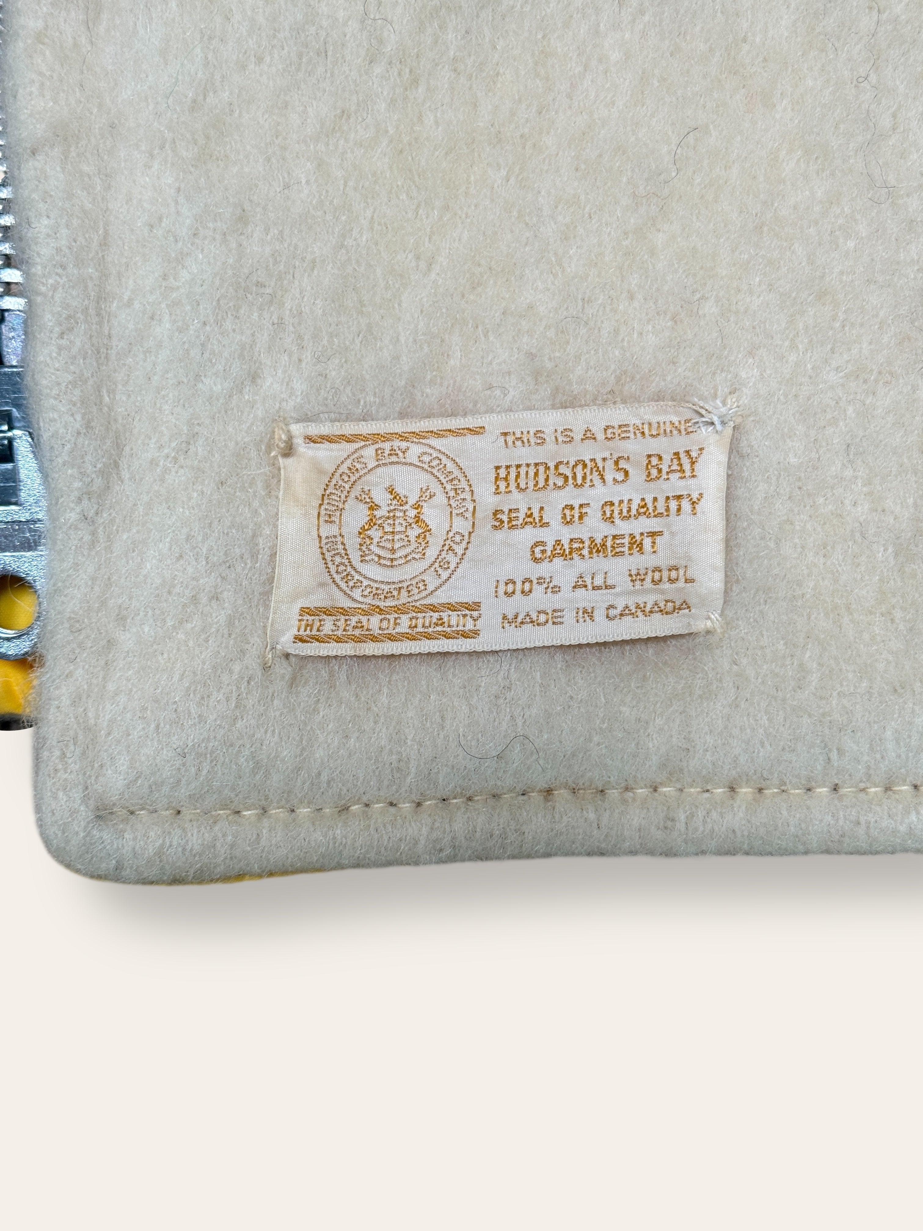 Vintage 1960's Hudson Bay Wool Blanket Reversible Jacket