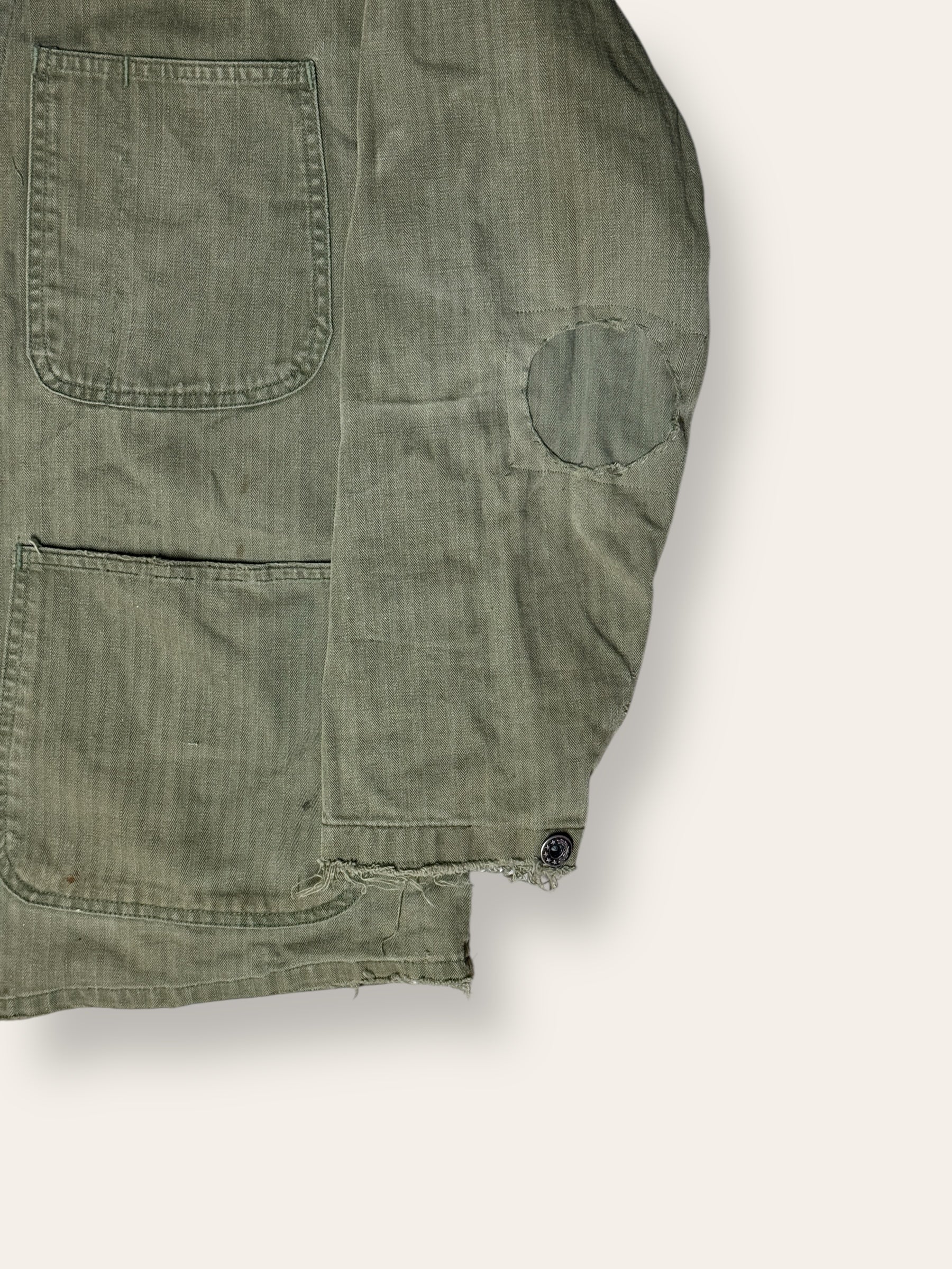 Vintage 1940’s WWII Repaired US Navy N-3 HBT Stencil Jacket