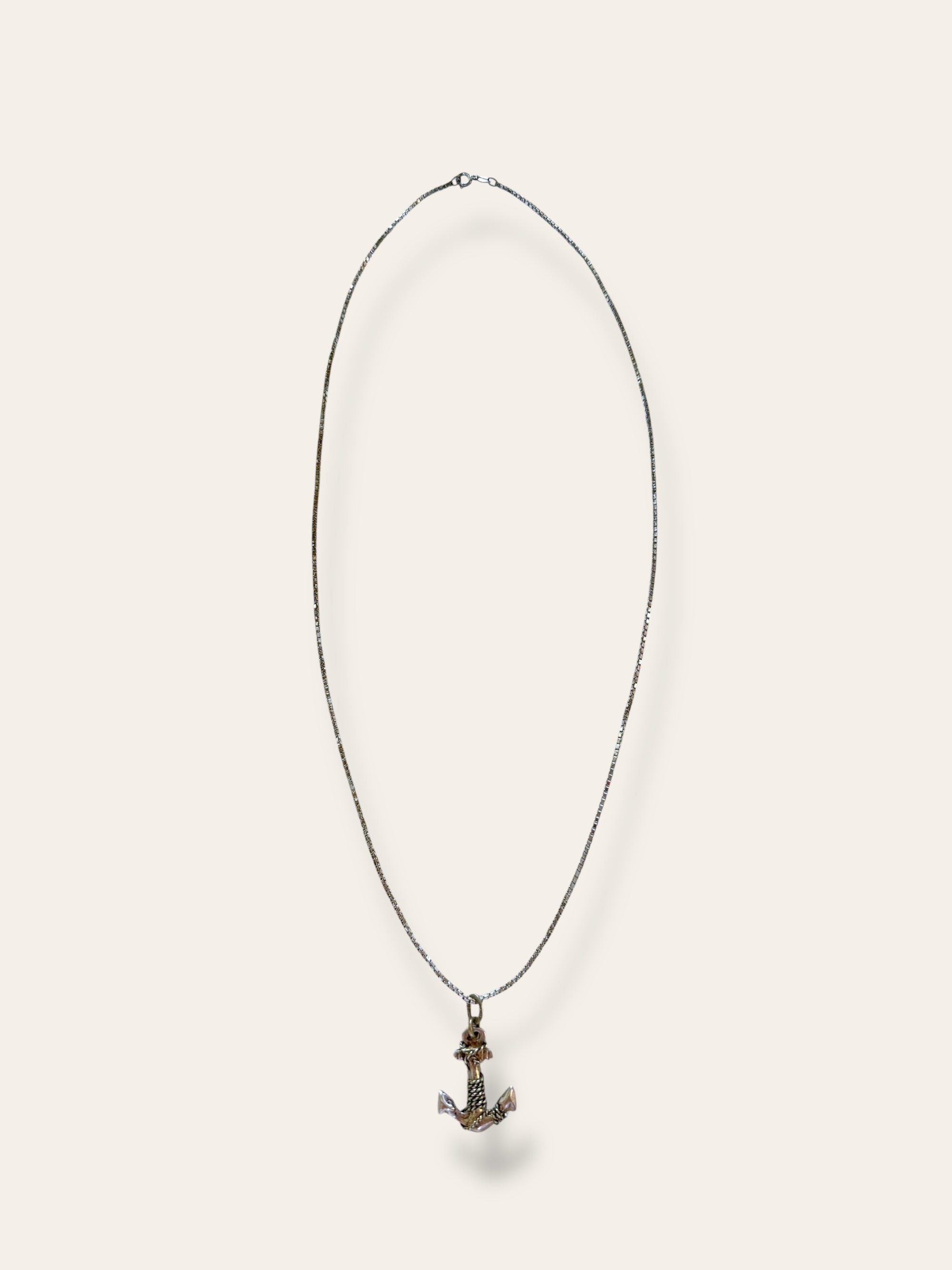 Vintage Anchor Sterling Silver Necklace