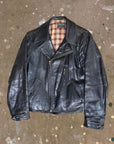 Vintage 1940’s Black Top Notch Steer Hide Leather Jacket