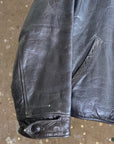 Vintage 1940’s Black Top Notch Steer Hide Leather Jacket