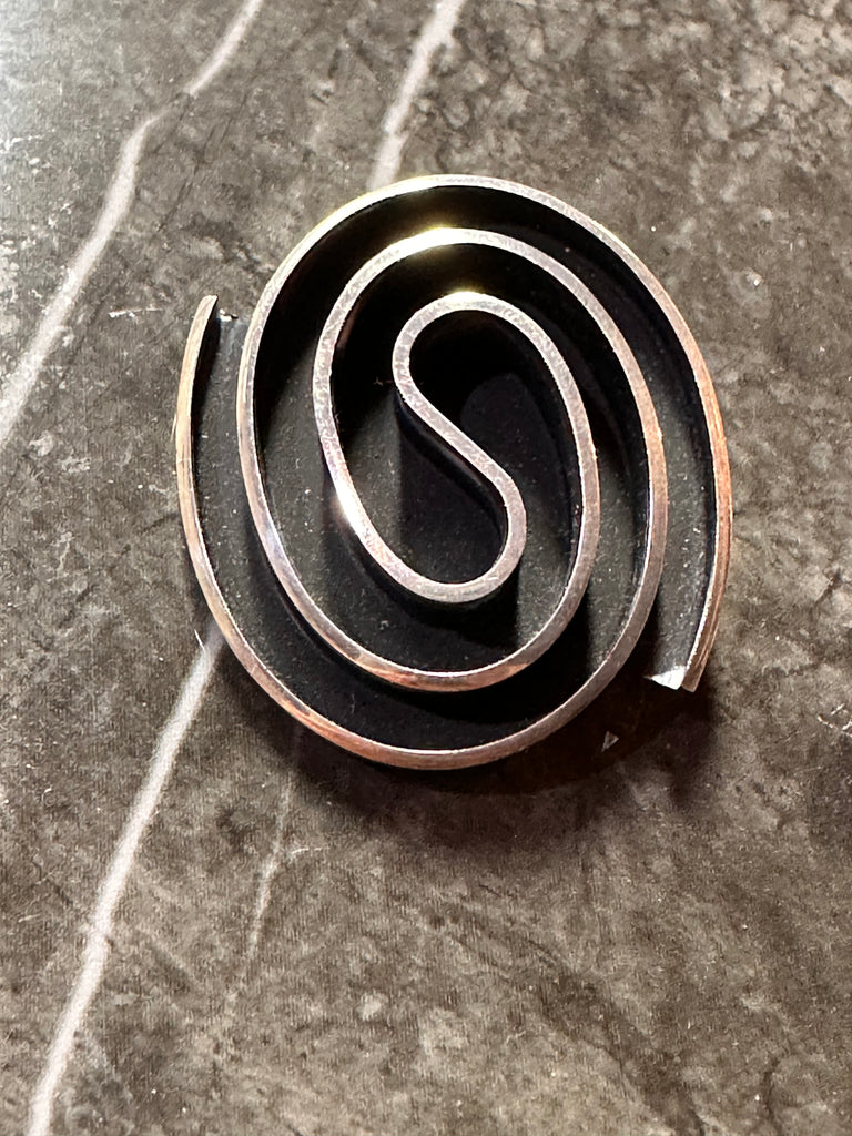 Vintage 70’s Sterling Silver Modernist Pin Pendant