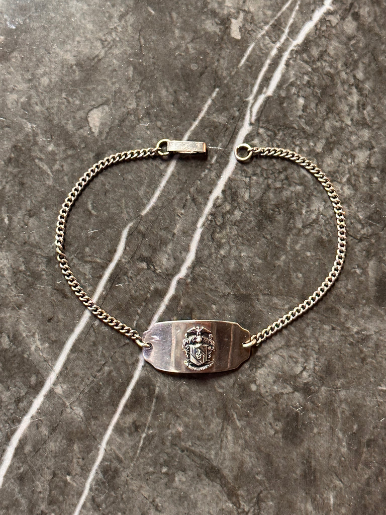 Vintage 1940’s WWII Sterling Silver Medic Crest ID Bracelet