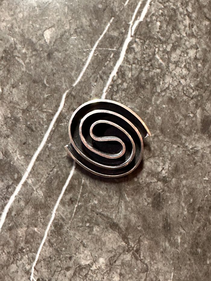 Vintage 70’s Sterling Silver Modernist Pin Pendant