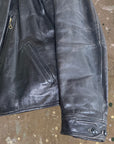 Vintage 1940’s Black Top Notch Steer Hide Leather Jacket