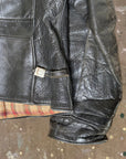 Vintage 1940’s Black Top Notch Steer Hide Leather Jacket