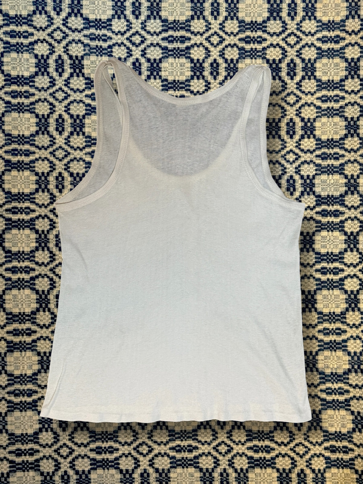Vintage 1940’s Scoop Neck Cotton Tank | Heritage Blank Antique White Undershirt