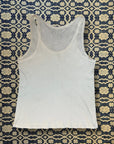 Vintage 1940’s Scoop Neck Cotton Tank | Heritage Blank Antique White Undershirt