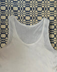 Vintage 1940’s Scoop Neck Cotton Tank | Heritage Blank Antique White Undershirt