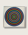 op-art original painting by tadasuke kuwayama or tadasky.  