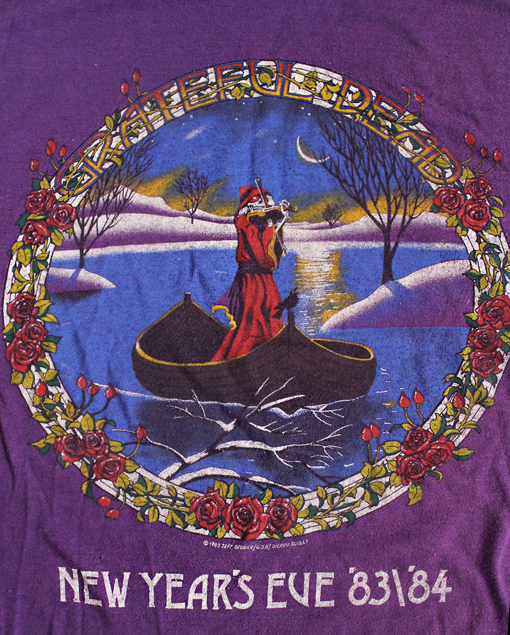 Vintage 80&#39;s Grateful Dead New Year&#39;s Eve T-Shirt