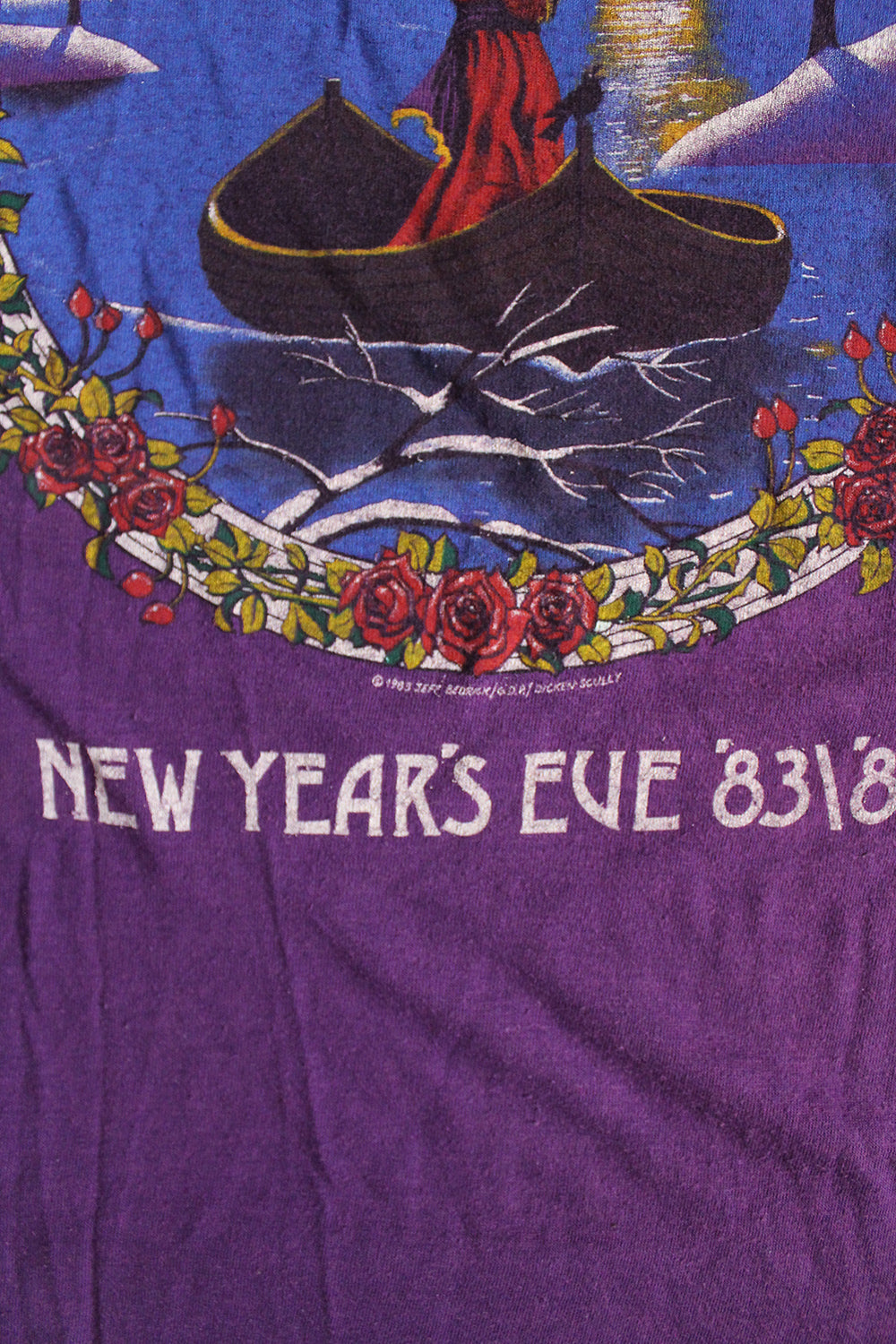 Vintage 80&#39;s Grateful Dead New Year&#39;s Eve T-Shirt