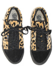 Vintage Leopard Velvet and Suede Two Tone Vans Made in USA