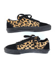 Vintage Leopard Velvet and Suede Two Tone Vans Made in USA