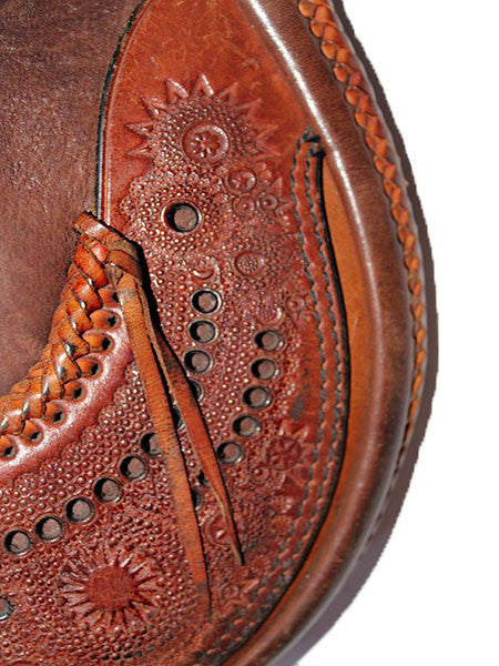 Handmade 1960's Tooled Leather Purse