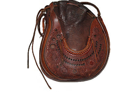 Handmade 1960's Tooled Leather Purse