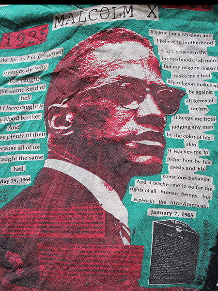 Vintage 1990's Mosquito Head Malcolm X T-Shirt