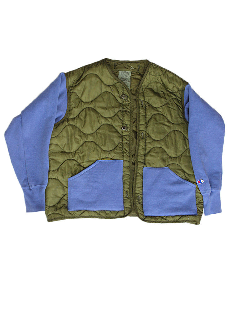 ALC-001 Reverse Weave Liner Jacket Periwinkle