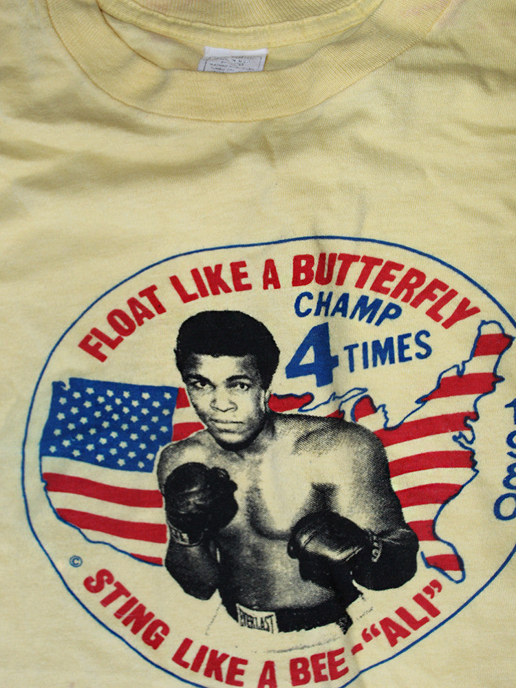 Vintage 80\'s Muhammad Ali T-shirt Boutique – Afterlife Like Butterfly Float A
