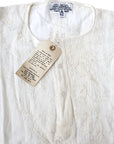 Vintage Deadstock 1970's Indian Cotton Cream Gauze Cloth Blouse