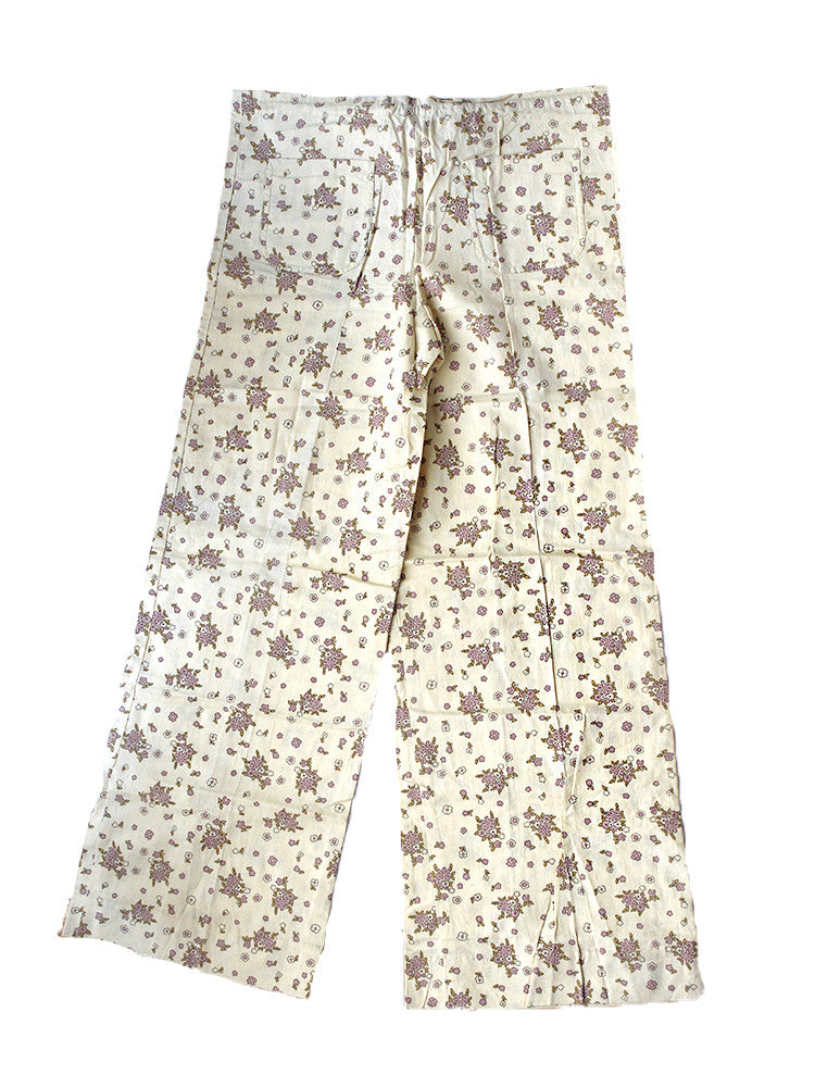 Vintage Deadstock 1970&#39;s India Cotton Yoga Lounge Pants