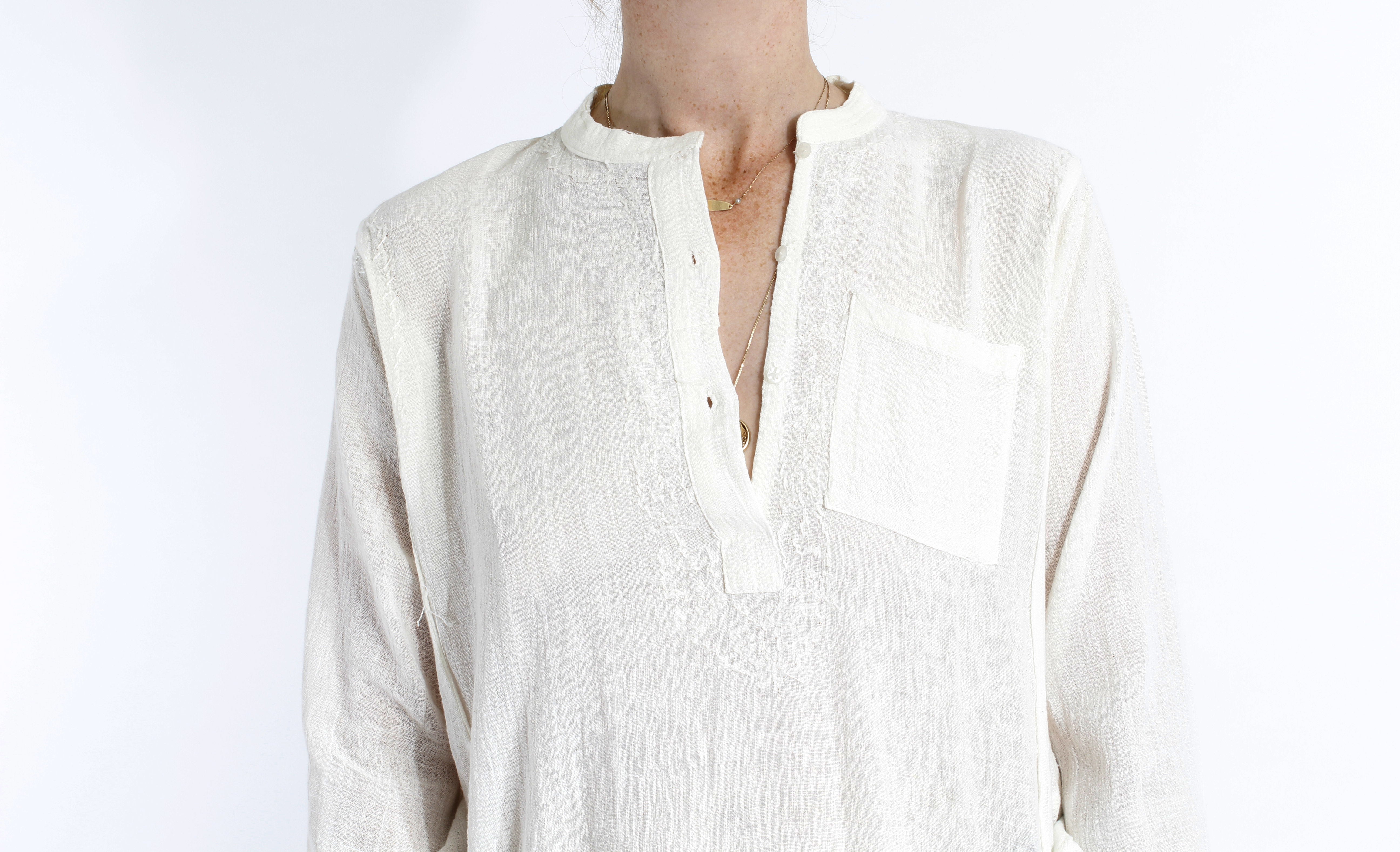 トップス 70s Dead stock gauze tunic VINTAGE 70'S DEADSTOCK INDIA COTTON GAUZE TUNIC TOP