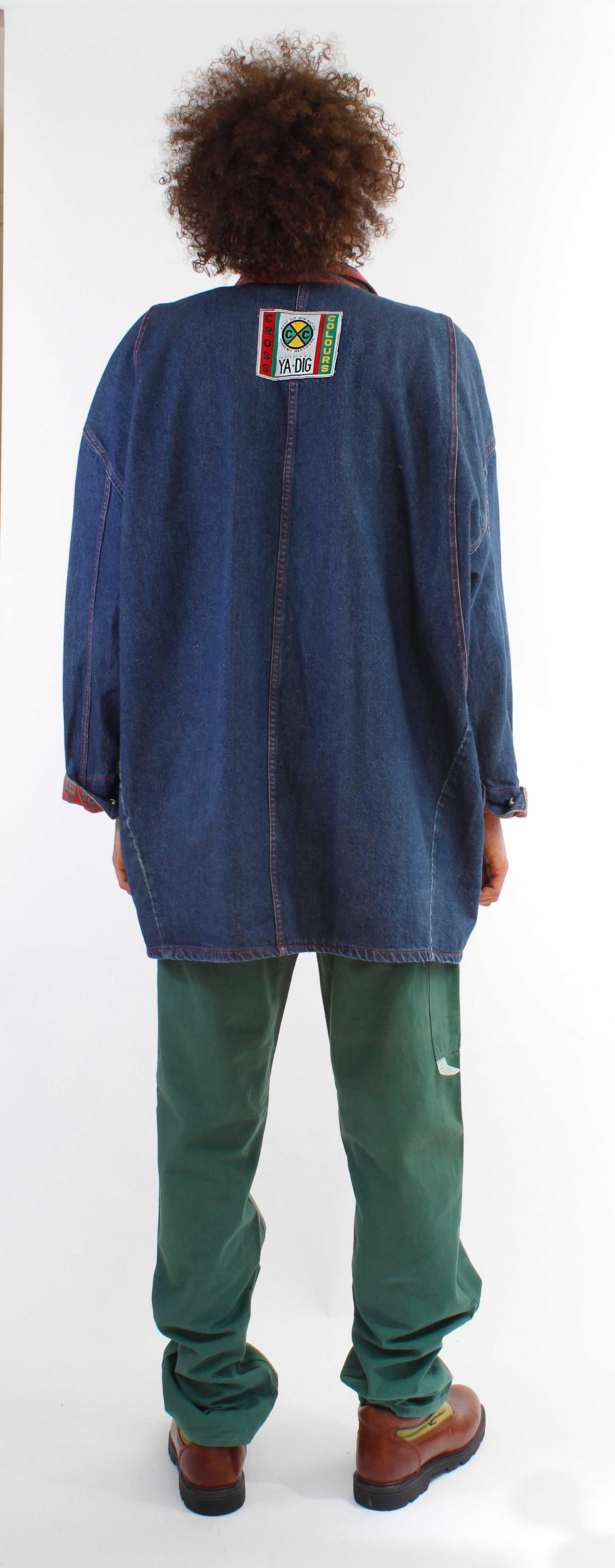 Vintage 90's Cross Colours Club K-9 Denim Barn Jacket – Afterlife