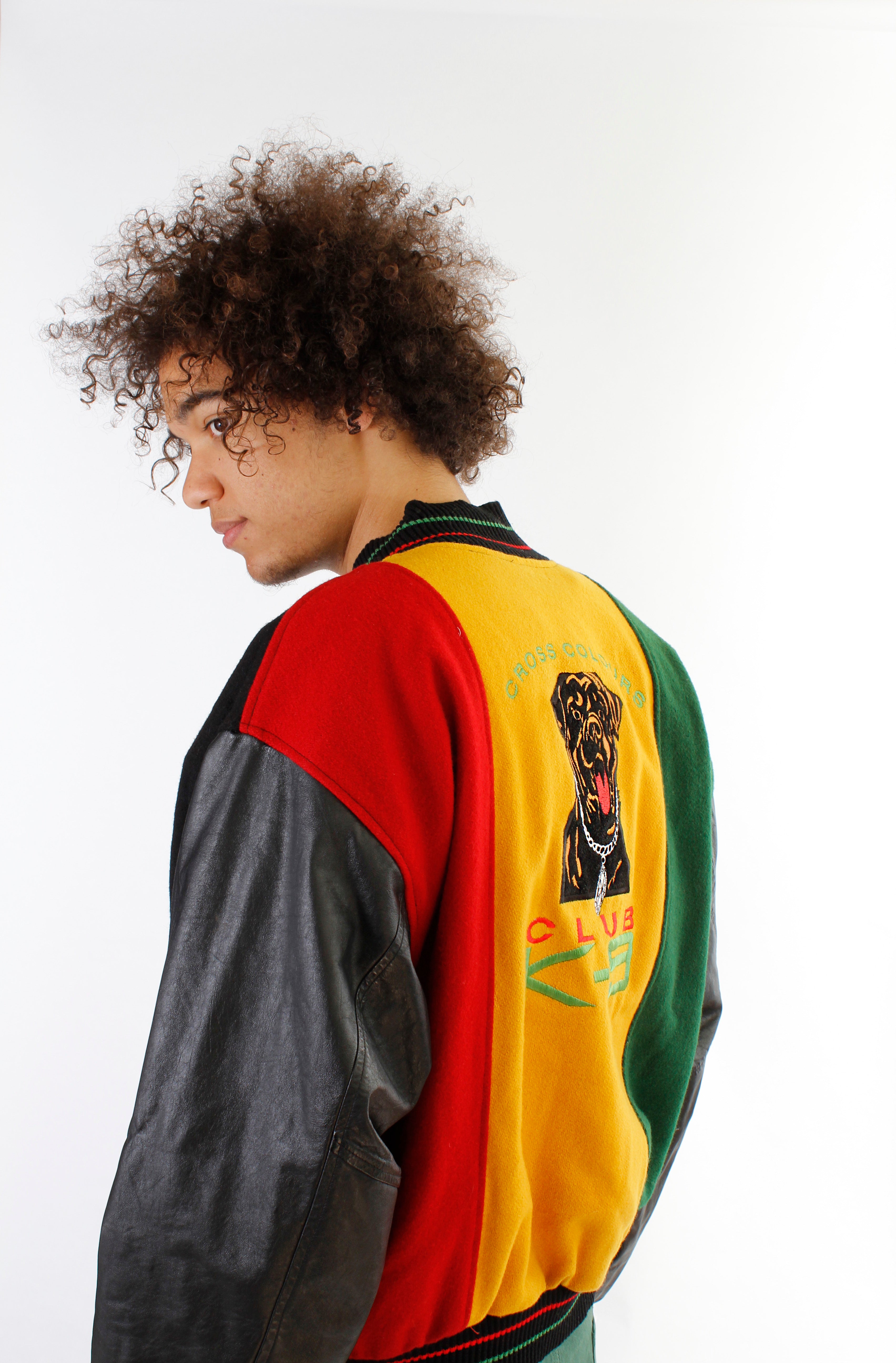 Vintage 90's Cross Colours Letterman Club K-9 Jacket ///SOLD