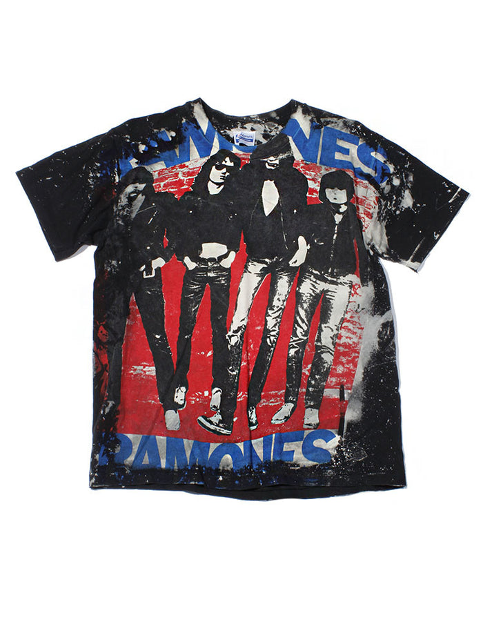 Ramones Print All Over Vintage T-Shirt 1980's