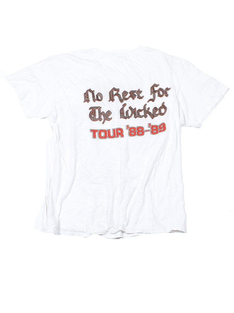 Ozzy Osbourne No Rest For The Wicked Tour Vintage T-Shirt 1988