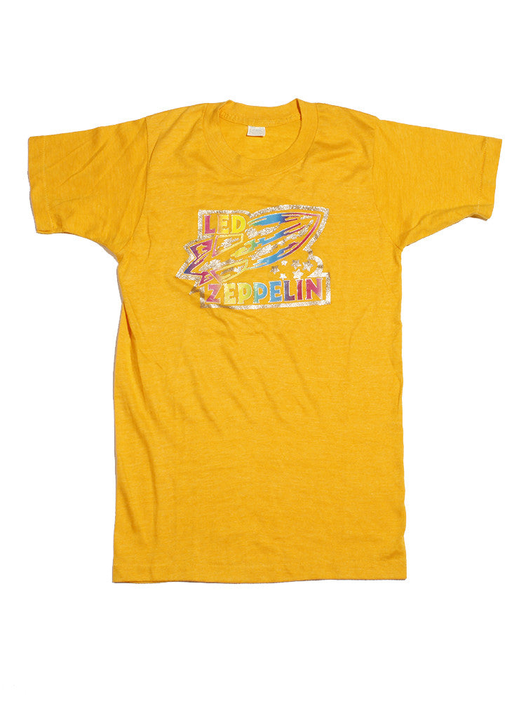 Vintage Led Zeppelin Glitter Boutique – 1970\'s T-shirt Afterlife