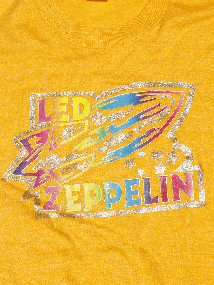 Vintage Led Zeppelin Glitter T-shirt 1970\'s – Afterlife Boutique