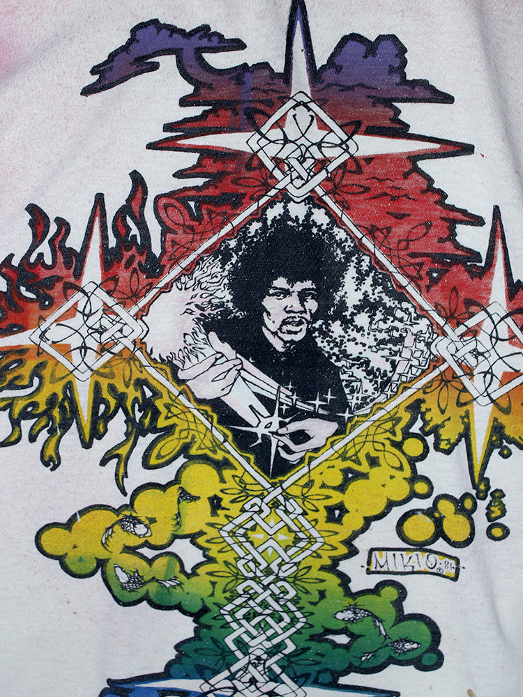 Vintage 80's MIKIO T-Shirt of Jimi Hendrix – Afterlife Boutique