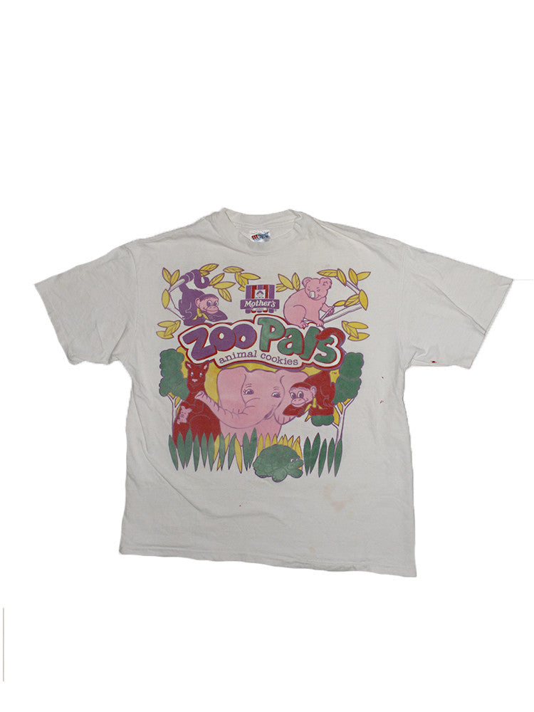 Vintage 90&#39;s Mother&#39;s Cookies Zoo Pals T-shirt