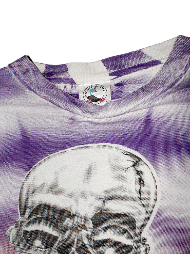 Vintage 90's Skull Spike All Over Print Shirt Tie Dye