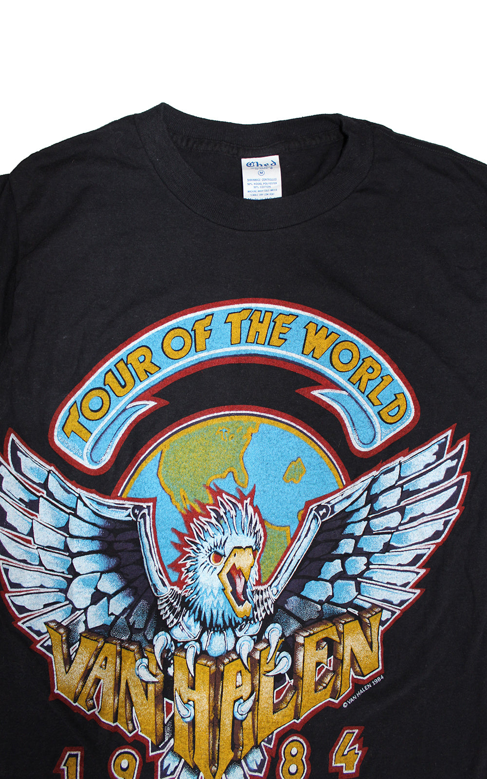 Vintage 80&#39;s Deadstock Van Halen Tour Of The World T-shirt