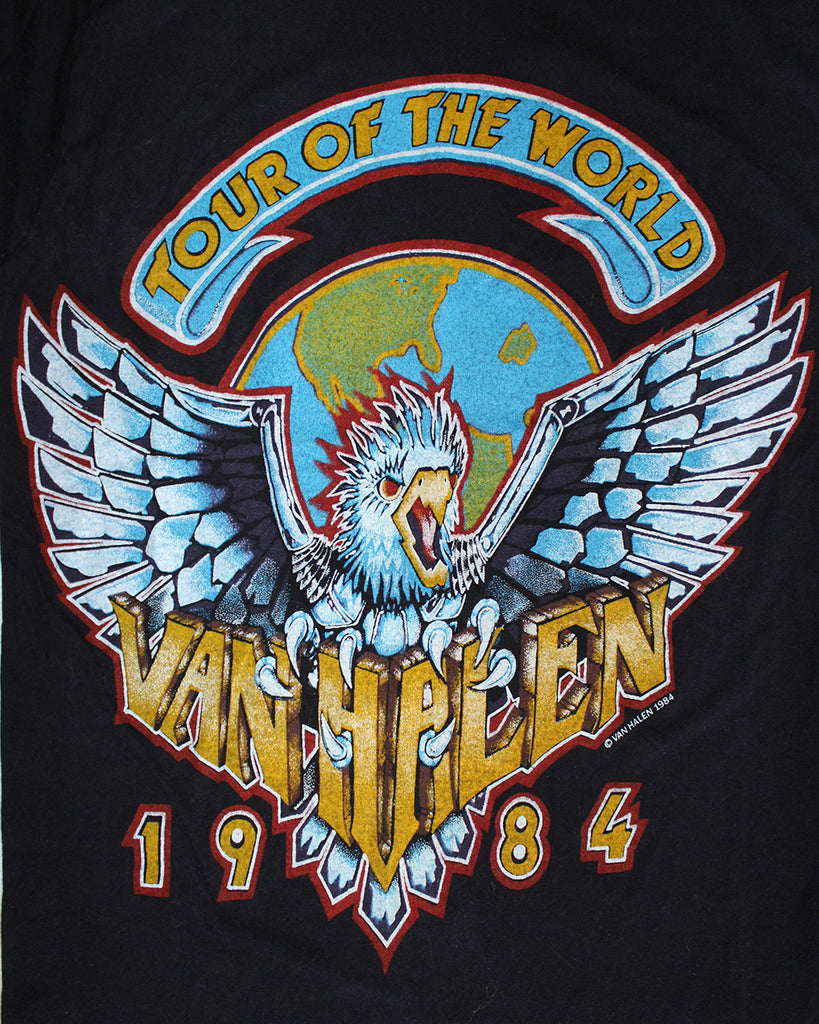 Vintage 80's Deadstock Van Halen Tour Of The World T-shirt