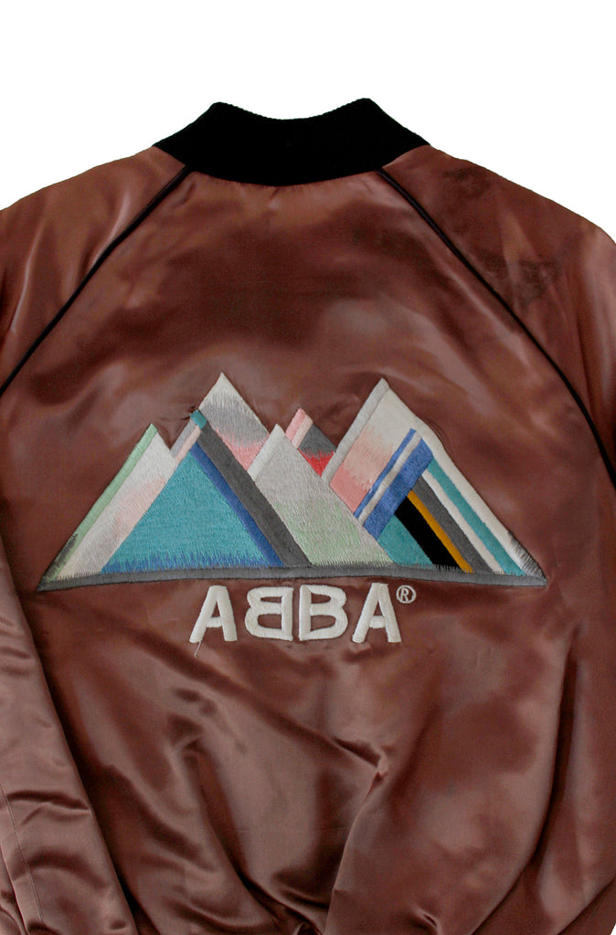 Vintage 70's Abba Embroidered Satin Jacket