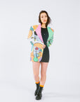 Vintage Hand Painted Tropical Blazer