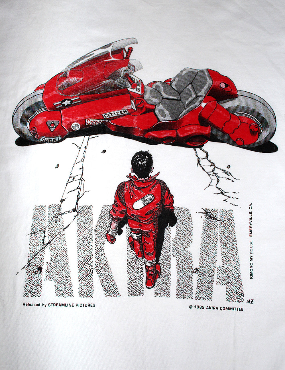 Vintage 80&#39;s Deadstock AKIRA Rare Big Bike T-Shirt ///SOLD///