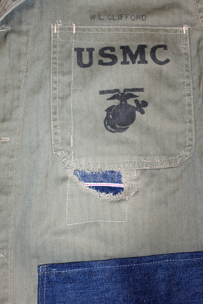 ALC-046 Custom U.S. WWII USMC HBT Herringbone Twill P41 Utility Jacket ///SOLD///