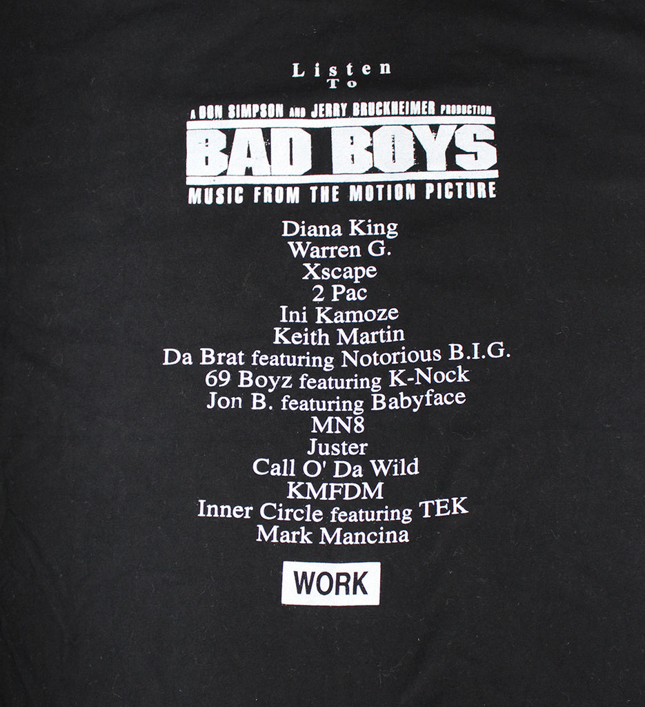 Vintage 90's Deadstock Bad Boys Movie Soundtrack Promo T-Shirt