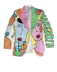 Vintage Hand Painted Tropical Blazer