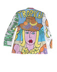 Vintage Hand Painted Tropical Blazer