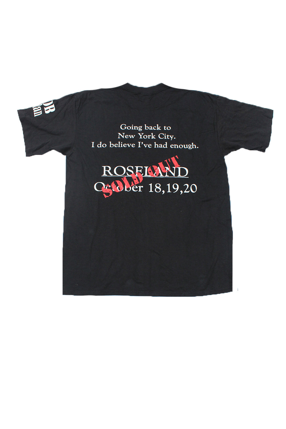 Vintage 90&#39;s Deadstock Bob Dylan Roseland NYC T-Shirt
