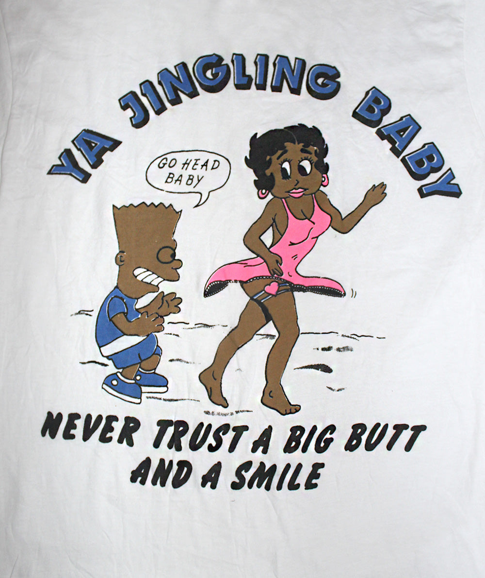 Vintage 90&#39;s Bootleg Bart Simpson LL Cool J Betty Boop T-shirt