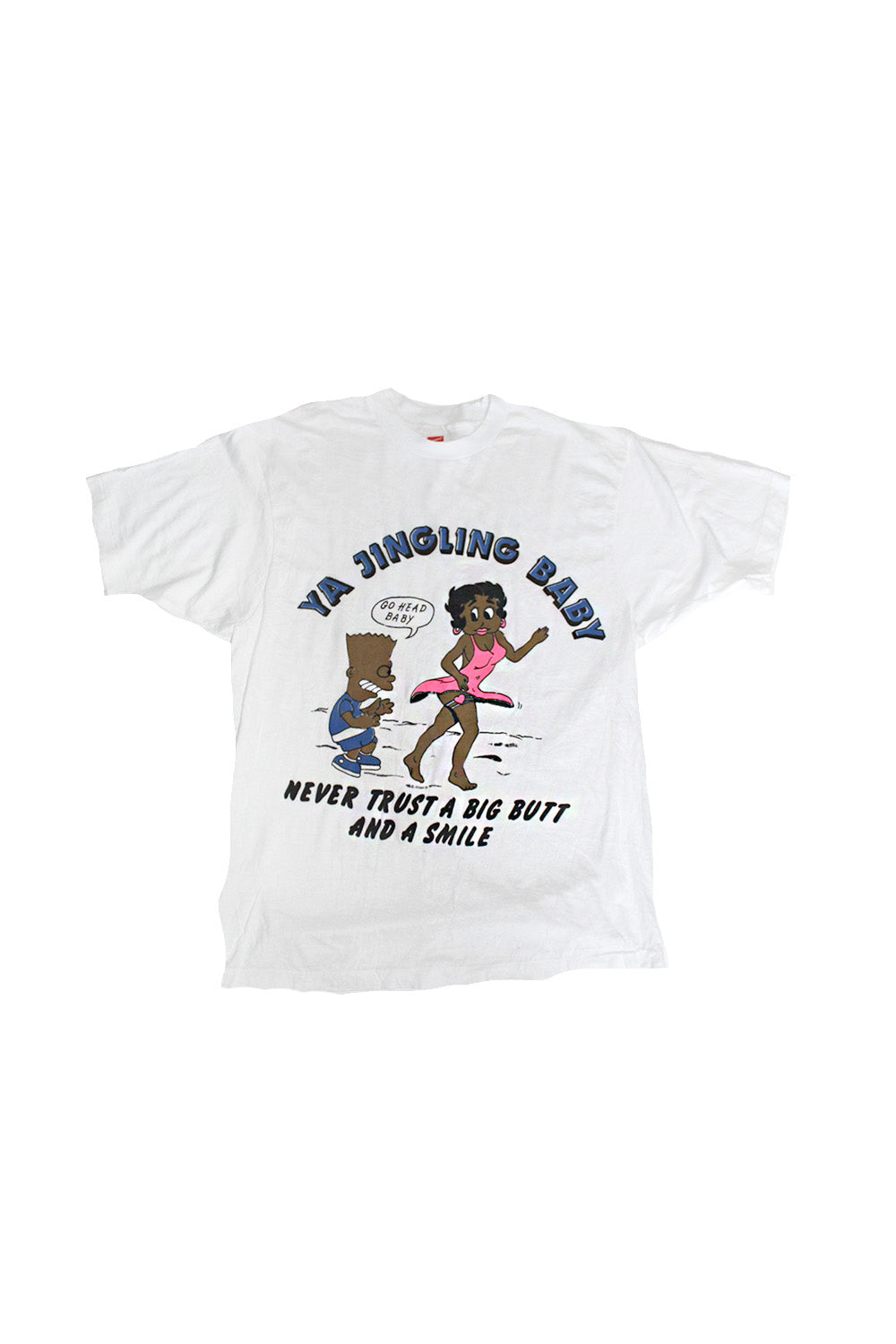 Vintage 90&#39;s Bootleg Bart Simpson LL Cool J Betty Boop T-shirt