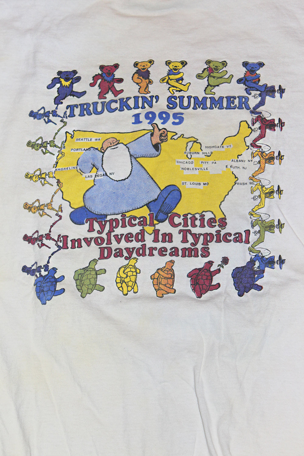 Vintage 90&#39;s Grateful Dead Truckin&#39; Summer T-Shirt