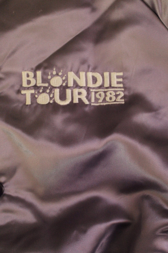 Vintage 80's Blondie Tour Satin Jacket