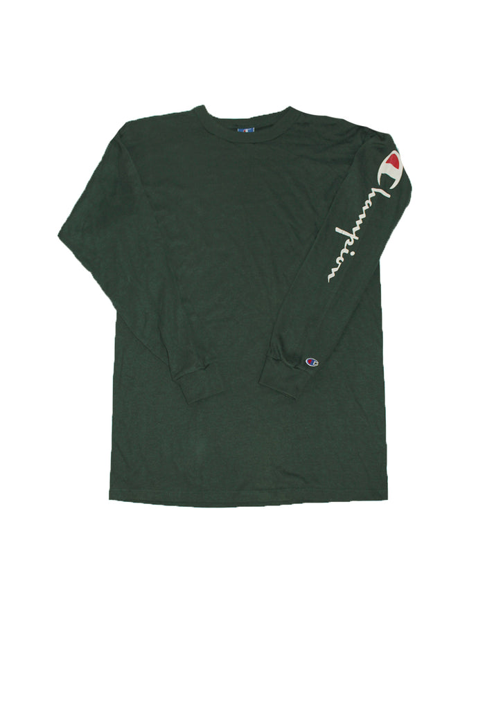 Vintage 90's Deadstock Champion Spellout Long Sleeve Hunter Green ///SOLD///